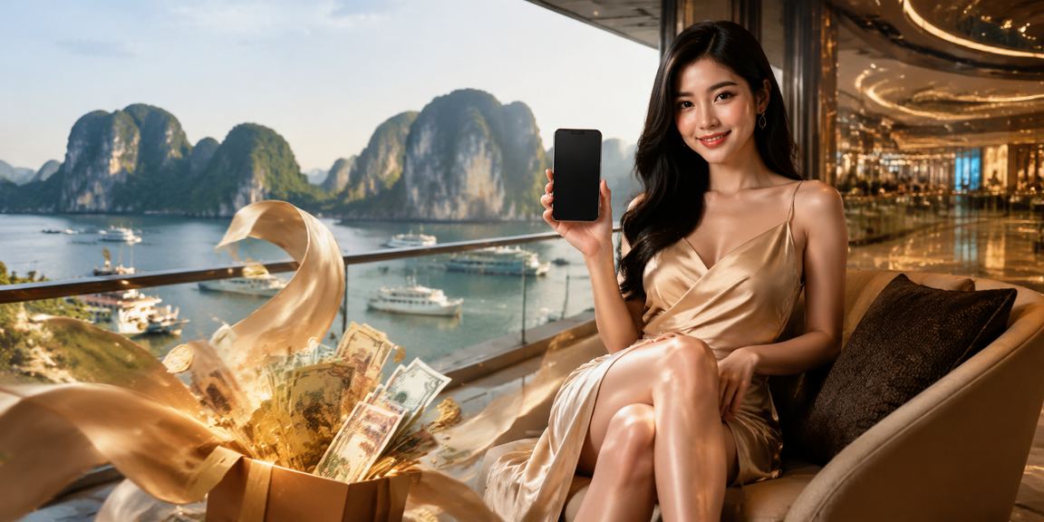 Du khách tại Hạ Long Bay thư giãn và trải nghiệm trò chơi trực tuyến cùng ưu đãi hoàn tiền